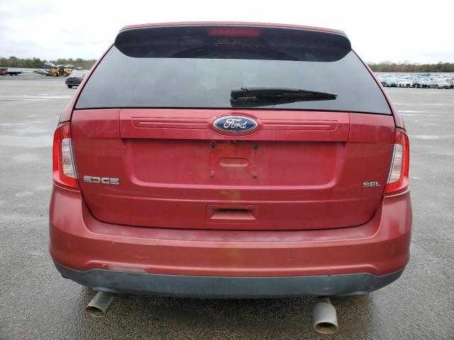 2FMDK3JC1DBB23604 - 2013 FORD EDGE SEL RED photo 6