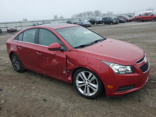 1G1PH5S93B7154365 - 2011 CHEVROLET CRUZE LTZ RED photo 4