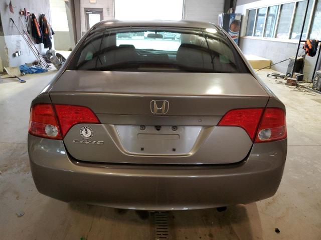 JHMFA16597S000317 - 2007 HONDA CIVIC LX GRAY photo 6