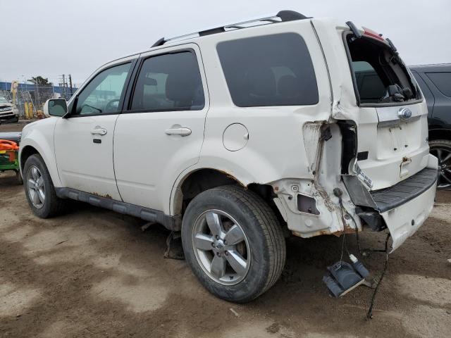 1FMCU9EG1BKC66173 - 2011 FORD ESCAPE LIMITED WHITE photo 2