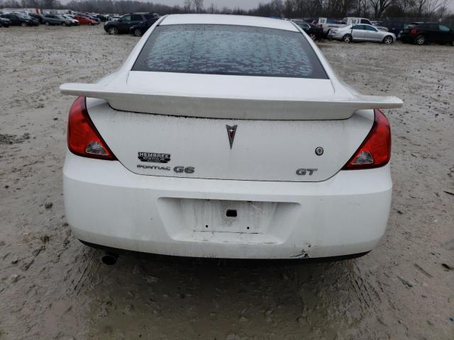 1G2ZH17N994157463 - 2009 PONTIAC G6 GT WHITE photo 6