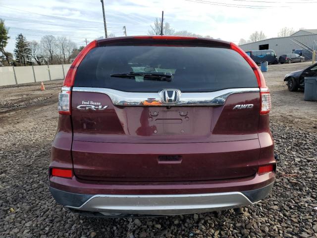 2HKRM4H78GH711429 - 2016 HONDA CR-V EXL BURGUNDY photo 6