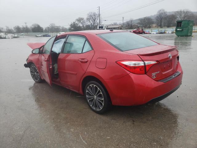 5YFBURHE5GP529073 - 2016 TOYOTA COROLLA L RED photo 2