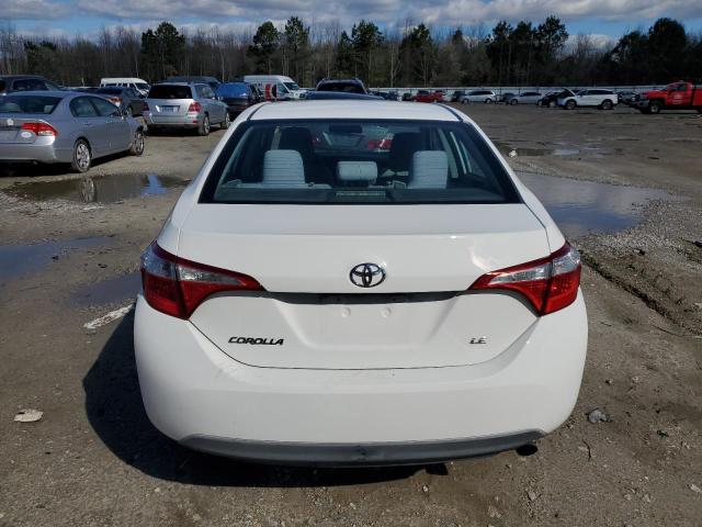 2T1BURHEXEC064982 - 2014 TOYOTA COROLLA L WHITE photo 6