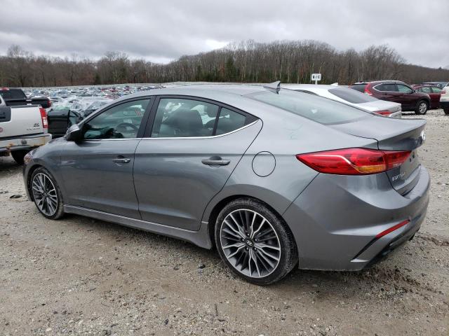 KMHD04LB9JU705391 - 2018 HYUNDAI ELANTRA SPORT GRAY photo 2