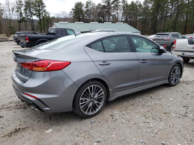 KMHD04LB9JU705391 - 2018 HYUNDAI ELANTRA SPORT GRAY photo 3