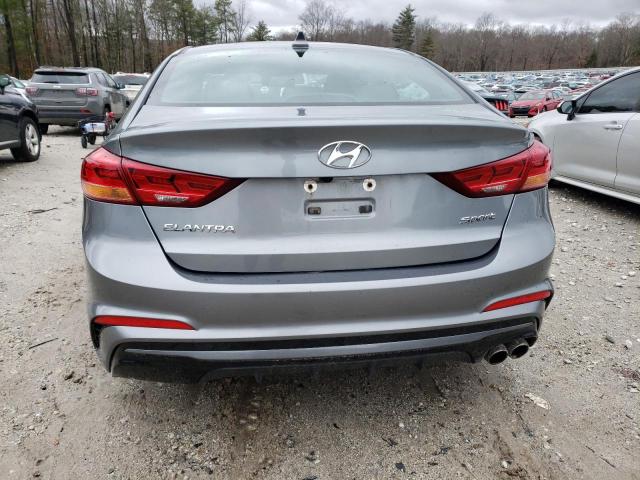 KMHD04LB9JU705391 - 2018 HYUNDAI ELANTRA SPORT GRAY photo 6