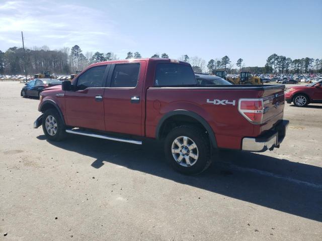 1FTFW1EF9DKD69137 - 2013 FORD F150 SUPERCREW RED photo 2