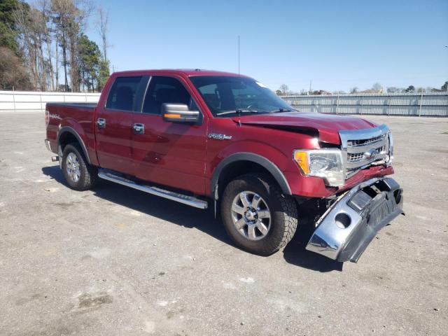 1FTFW1EF9DKD69137 - 2013 FORD F150 SUPERCREW RED photo 4