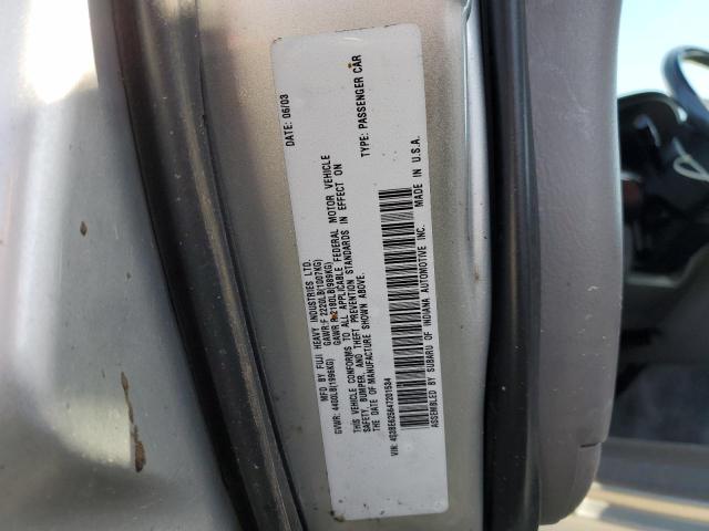 4S3BE625647201534 - 2004 SUBARU LEGACY L SPECIAL SILVER photo 13