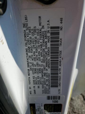 5TETU62N19Z651583 - 2009 TOYOTA TACOMA PRERUNNER ACCESS CAB WHITE photo 12