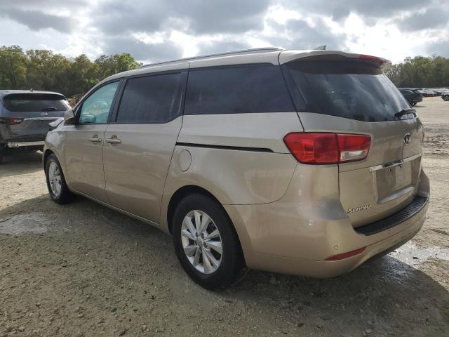 KNDMB5C13G6191756 - 2016 KIA SEDONA LX TAN photo 2