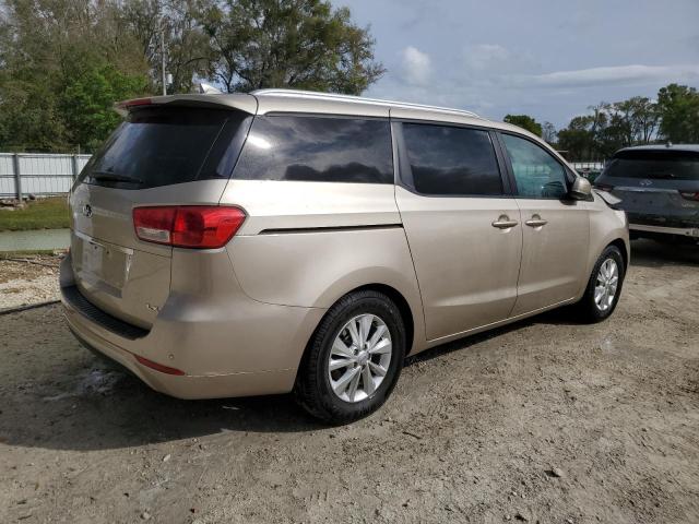 KNDMB5C13G6191756 - 2016 KIA SEDONA LX TAN photo 3