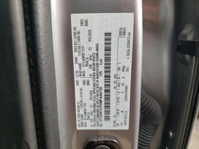 1FTEW1CP5MFA49720 - 2021 FORD F150 SUPERCREW SILVER photo 12