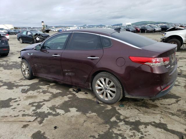 5XXGU4L38HG150187 - 2017 KIA OPTIMA EX BURGUNDY photo 2