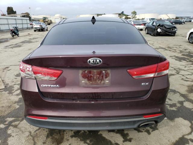 5XXGU4L38HG150187 - 2017 KIA OPTIMA EX BURGUNDY photo 6