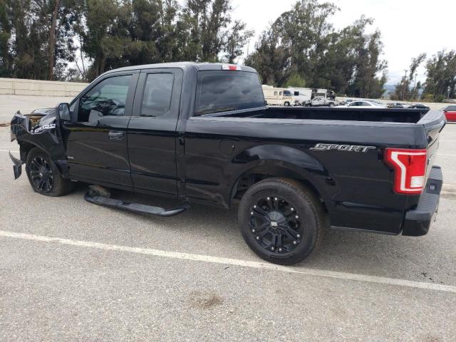 1FTEX1CP6GKD32376 - 2016 FORD F150 SUPER CAB BLACK photo 2