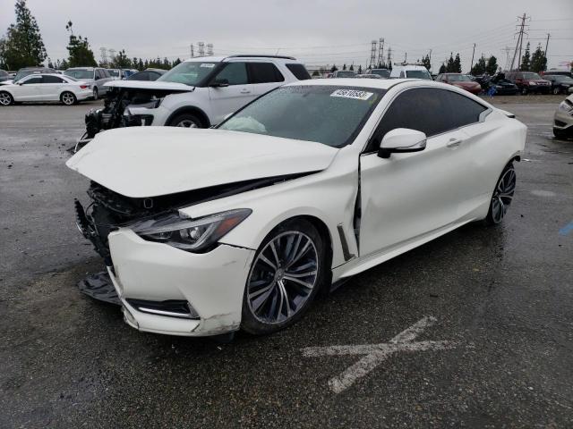 JN1EV7EK8JM340780 - 2018 INFINITI Q60 LUXE 300 WHITE photo 1