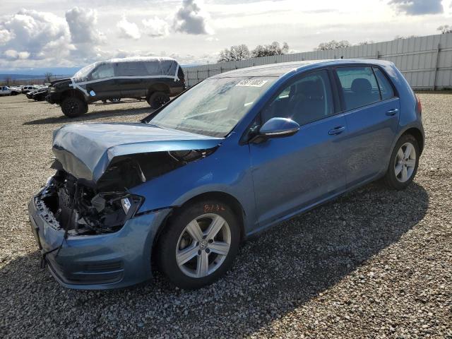 3VW217AU1HM022398 - 2017 VOLKSWAGEN GOLF S BLUE photo 1