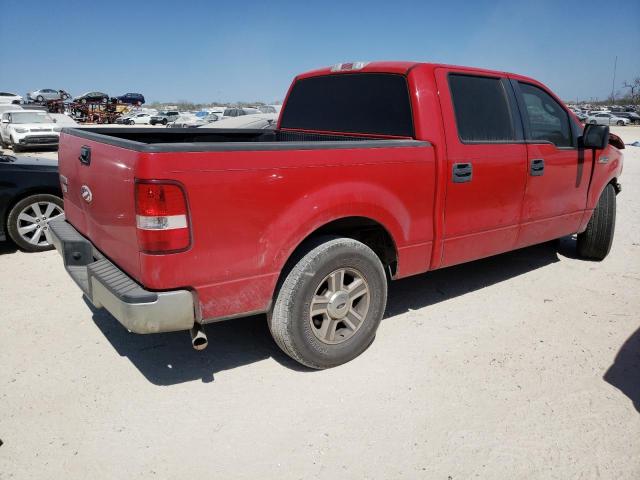 1FTRW12W78KC21298 - 2008 FORD F150 SUPERCREW RED photo 3