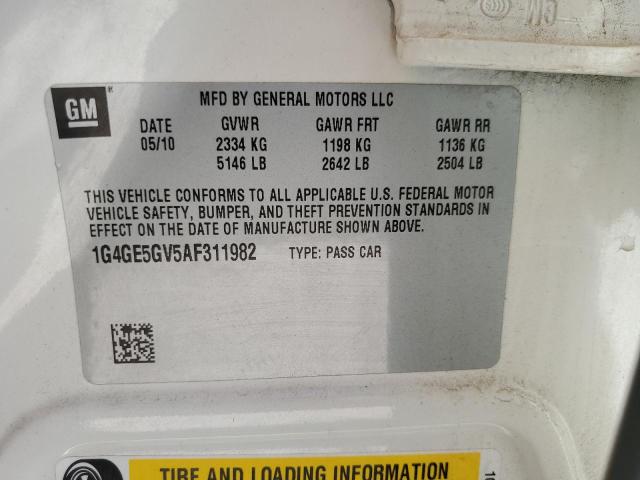 1G4GE5GV5AF311982 - 2010 BUICK LACROSSE CXS 奶油色 照片 13