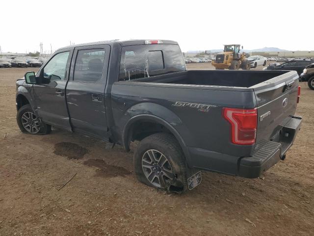 1FTEW1EP2HFB03221 - 2017 FORD F150 SUPERCREW GRAY photo 2