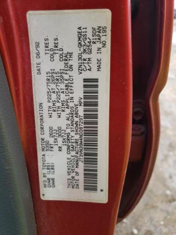 JT3VN39W4N0087297 - 1992 TOYOTA 4RUNNER VN39 SR5 红色 照片 13