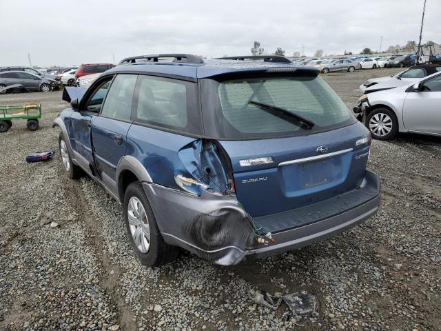 4S4BP60C087312724 - 2008 SUBARU OUTBACK BLUE photo 2