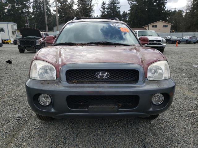 KM8SC83D81U030690 - 2001 HYUNDAI SANTA FE GLS BURGUNDY photo 5