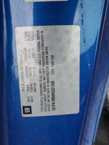 1G1FK1R68H0201392 - 2017 CHEVROLET CAMARO ZL1 蓝色 照片 12