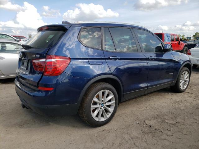 5UXWZ7C54F0F75938 - 2015 BMW X3 SDRIVE28I BLUE photo 3