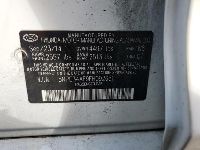 5NPE34AF9FH092681 - 2015 HYUNDAI SONATA SPORT WHITE photo 12