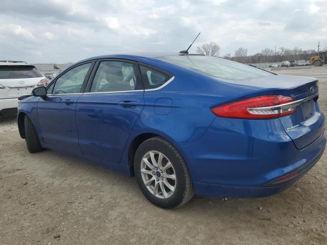 3FA6P0G73JR147171 - 2018 FORD FUSION S BLUE photo 2