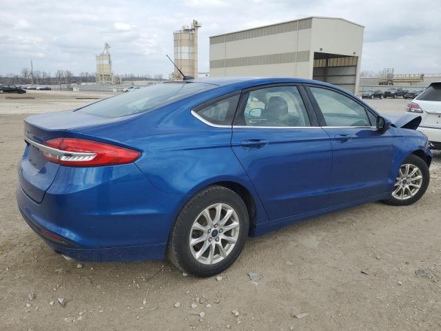 3FA6P0G73JR147171 - 2018 FORD FUSION S BLUE photo 3