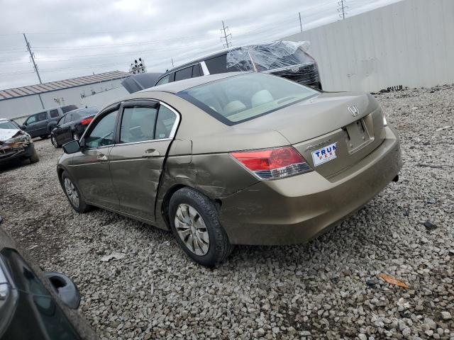 1HGCP26399A057764 - 2009 HONDA ACCORD LX TAN photo 2