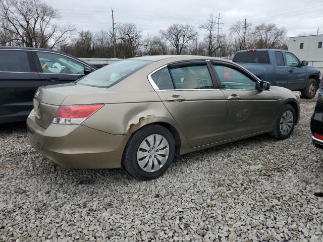 1HGCP26399A057764 - 2009 HONDA ACCORD LX TAN photo 3