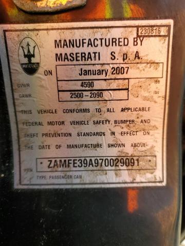 ZAMFE39A970029091 - 2007 MASERATI QUATTROPOR M139 BLACK photo 12