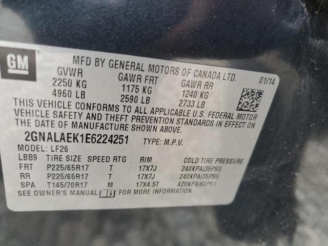 2GNALAEK1E6224251 - 2014 CHEVROLET EQUINOX LS CHARCOAL photo 13