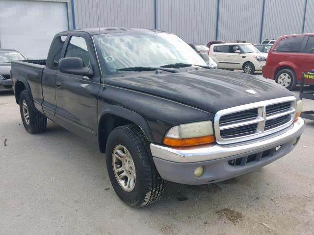 1D7HL42X63S146087 - 2003 DODGE DAKOTA SLT BLACK photo 1