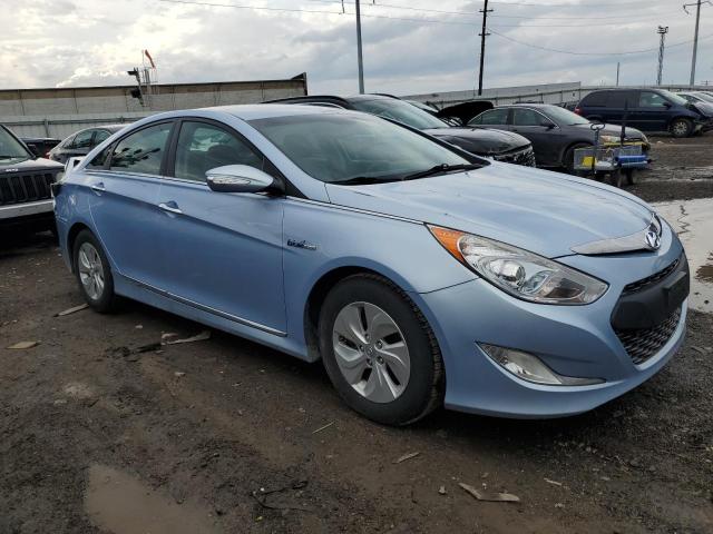 KMHEC4A44EA117082 - 2014 HYUNDAI SONATA HYBRID BLUE photo 4