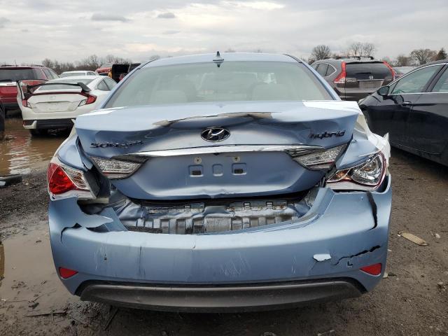 KMHEC4A44EA117082 - 2014 HYUNDAI SONATA HYBRID BLUE photo 6