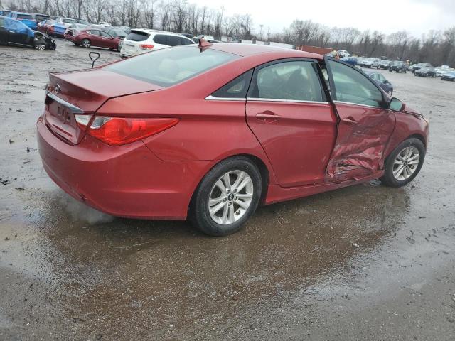 5NPEB4AC9BH245241 - 2011 HYUNDAI SONATA GLS RED photo 3