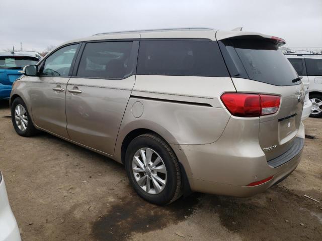 KNDMB5C14F6030265 - 2015 KIA SEDONA LX TAN photo 2