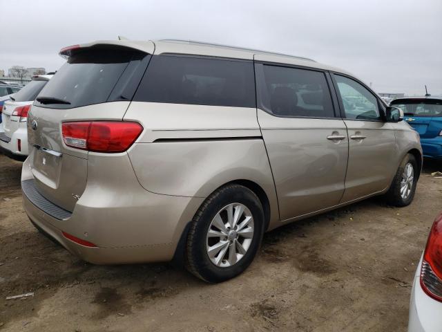 KNDMB5C14F6030265 - 2015 KIA SEDONA LX TAN photo 3