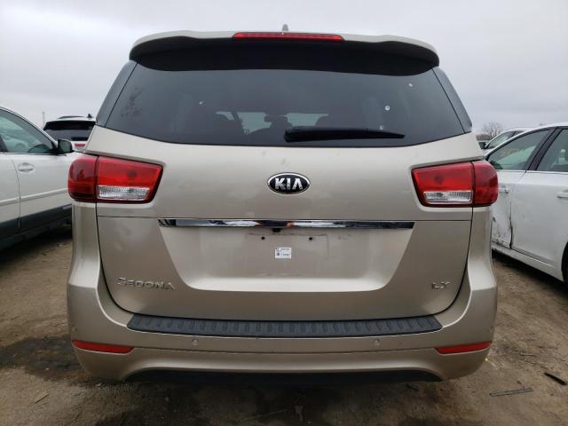 KNDMB5C14F6030265 - 2015 KIA SEDONA LX TAN photo 6