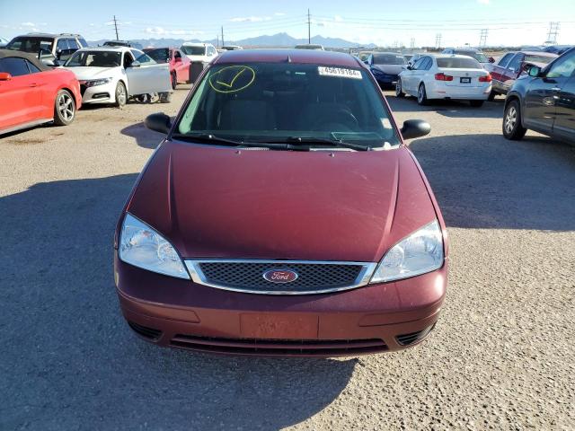 1FAFP34N27W298884 - 2007 FORD FOCUS ZX4 BURGUNDY photo 5