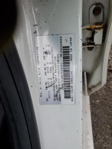 JM1BL1L69C1510321 - 2012 MAZDA 3 S WHITE photo 13