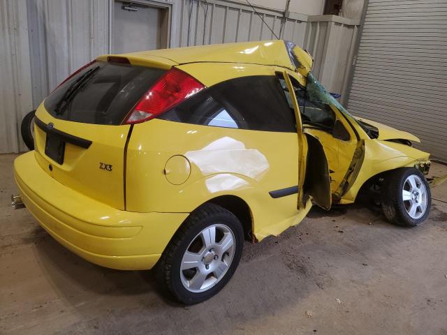 3FAFP31373R187067 - 2003 FORD FOCUS ZX3 YELLOW photo 3