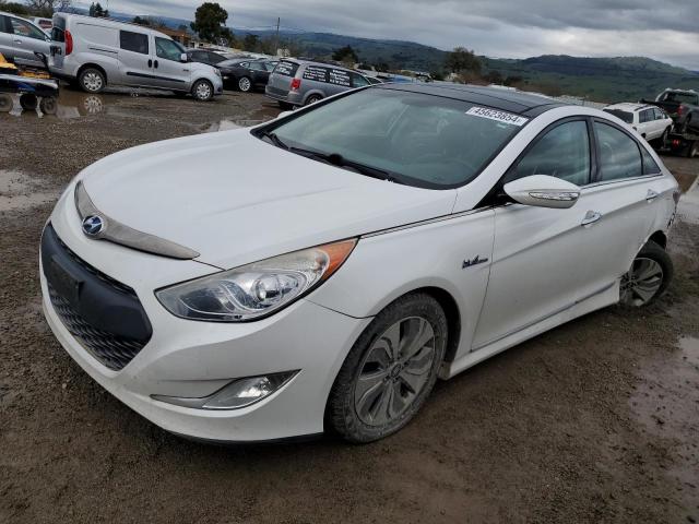 KMHEC4A43EA103481 - 2014 HYUNDAI SONATA HYBRID WHITE photo 1