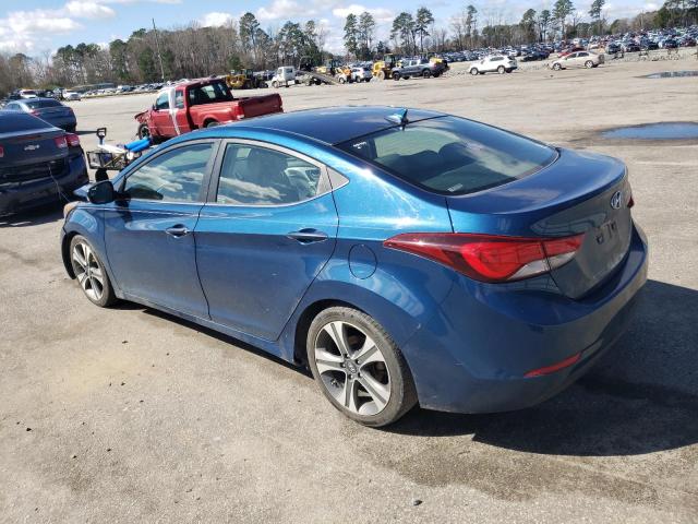 KMHDH4AH8EU051117 - 2014 HYUNDAI ELANTRA SE BLUE photo 2